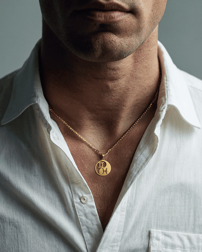 For Him | Double Zodiac Necklace | Custom Yin & Yang