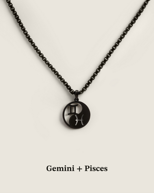 For Him | Double Zodiac Necklace | Custom Yin & Yang
