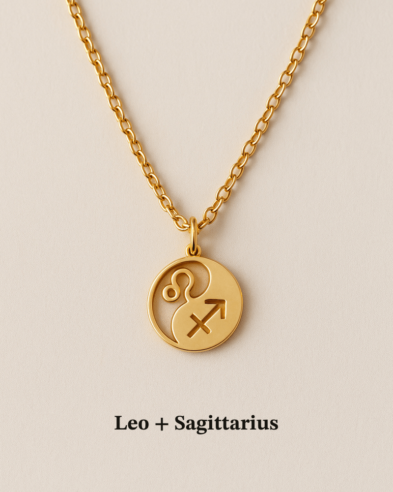 Double Zodiac Necklace | Custom Yin & Yang