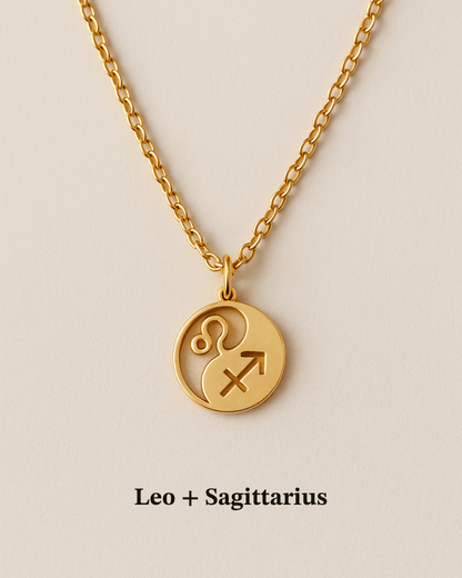 Double Zodiac Necklace | Custom Yin & Yang