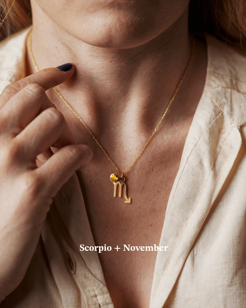 Zodiac & Birthstone Necklace