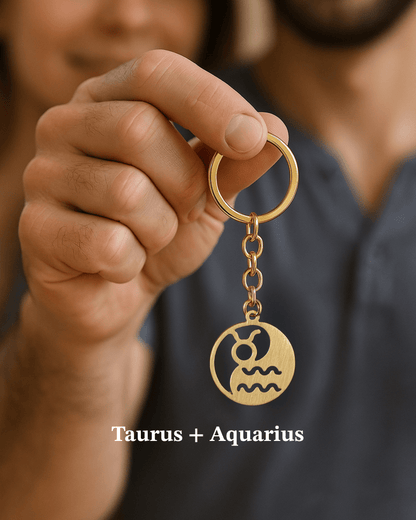 Double Zodiac Keychain | Custom Yin & Yang